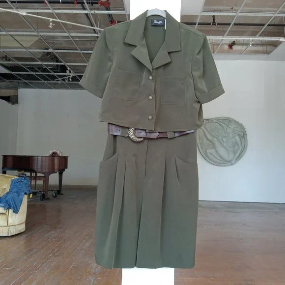 Radcliffe Olive green 3 piece looking romper - Picture 8 of 9